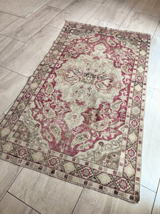 #117 Vintage Turkish Rug 6'3"x3'8"