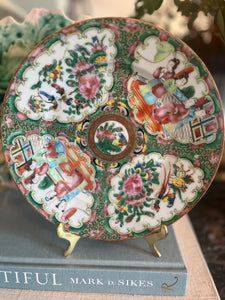 Antique Rose Medallion Plate, 8.25”