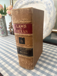 1921-1923 Laws of Texas Book