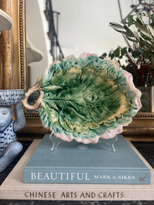 Vintage Majolica Oak Leaf Plate, 12”