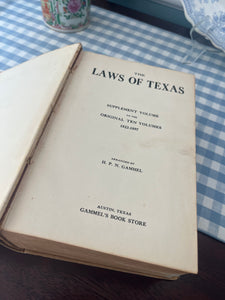 1921-1923 Laws of Texas Book