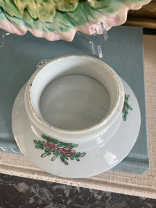 Antique Rose Medallion Compote, 6”