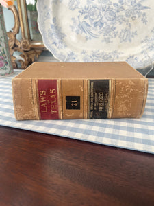 1921-1923 Laws of Texas Book