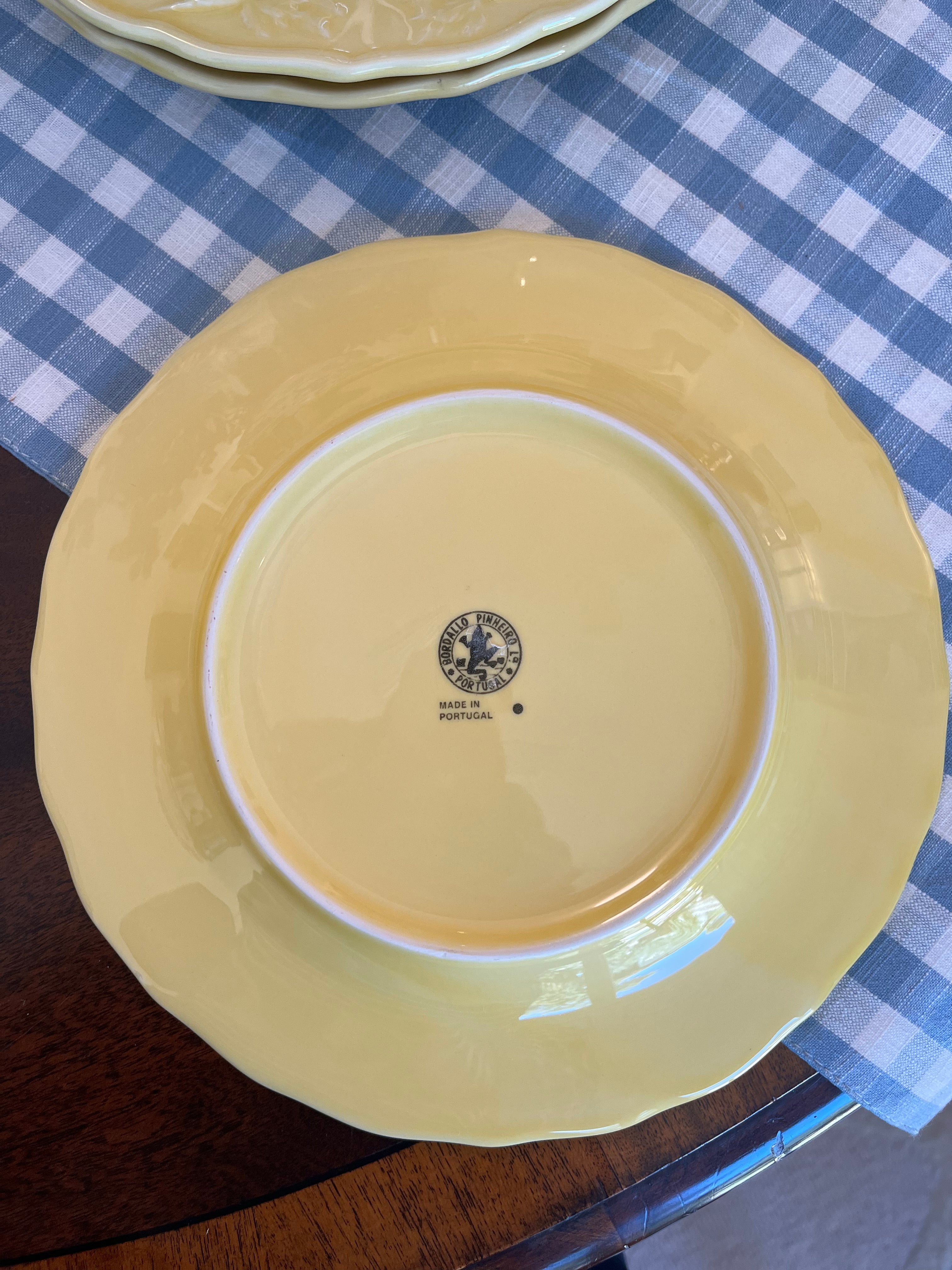 Bordallo Pinhiero Yellow Bunny Plates, 9" (Three Available)