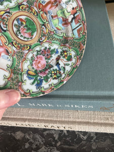 Antique Rose Medallion Plate, 8.25”