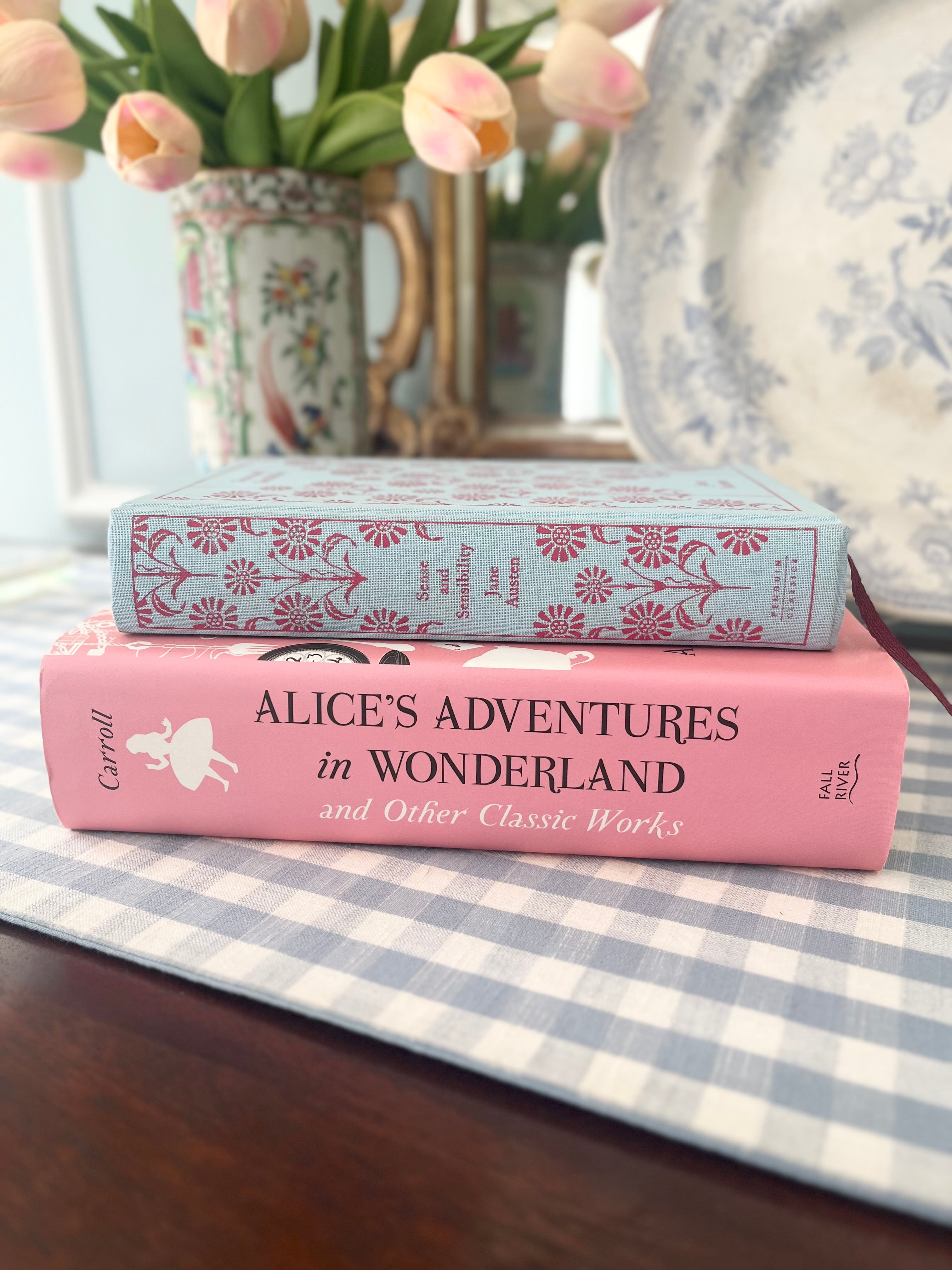 Pair of Classic Lewis Carroll’s “Alice in Wonderland” and  Jane Austen’s “Sense and Sensibility”