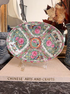 Vintage Rose Medallion Oval Platter, 12”