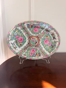 Vintage Rose Medallion Oval Platter, 12”