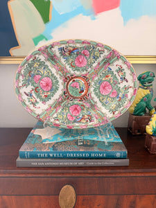 Vintage Rose Medallion Oval Platter, 12”