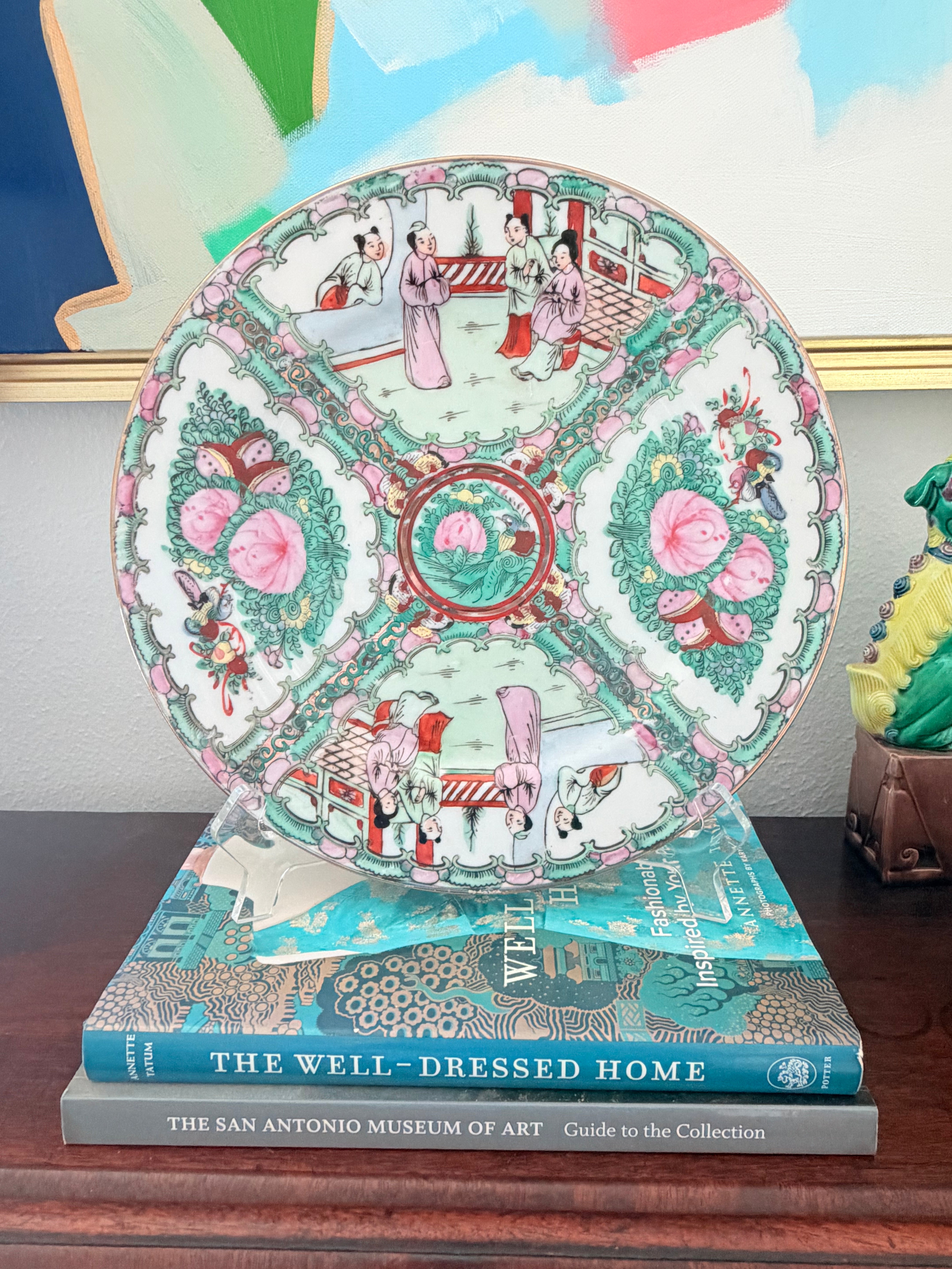 Vintage Rose Medallion Plate, 10”