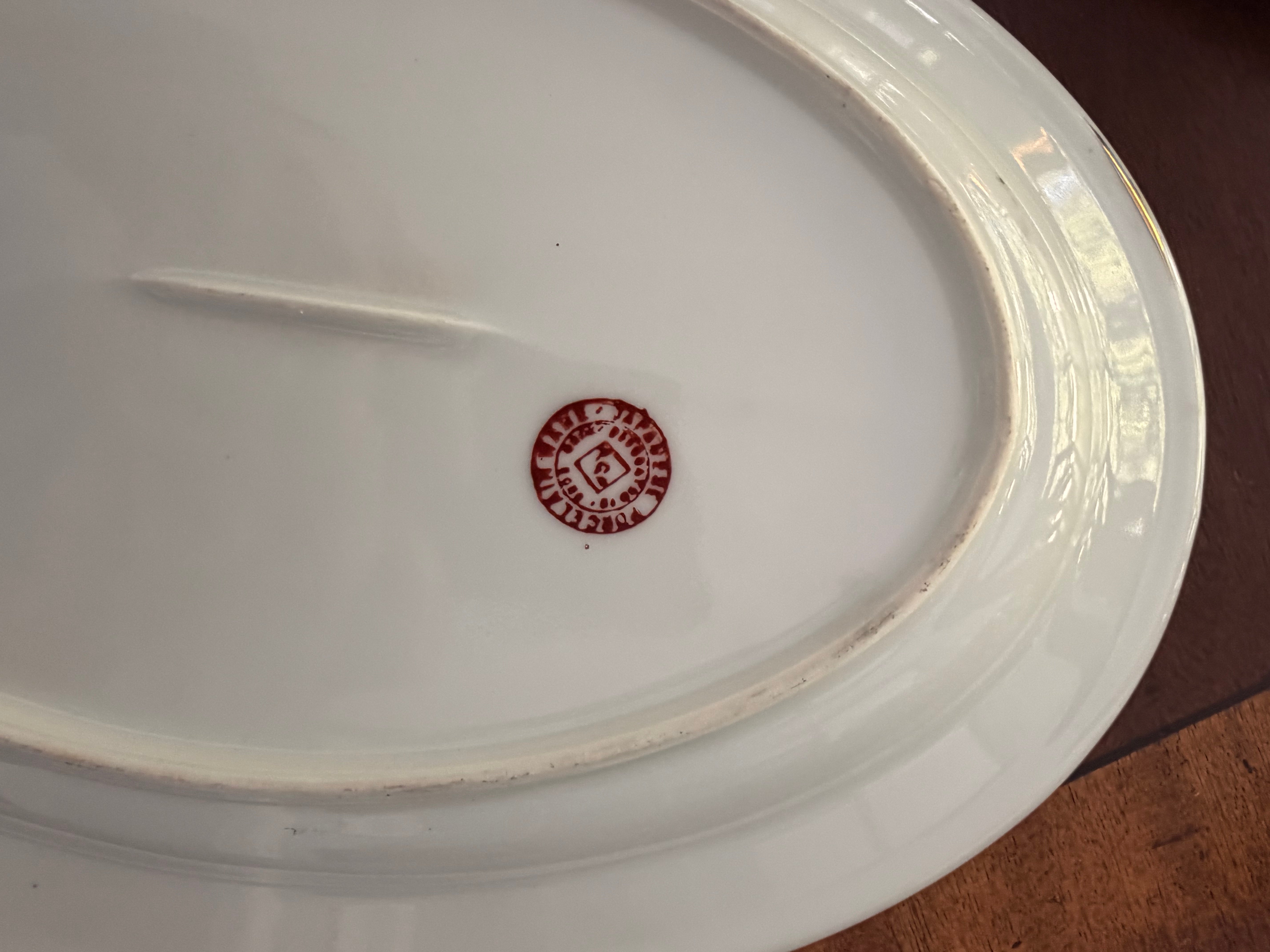 Vintage Rose Medallion Oval Platter, 12”