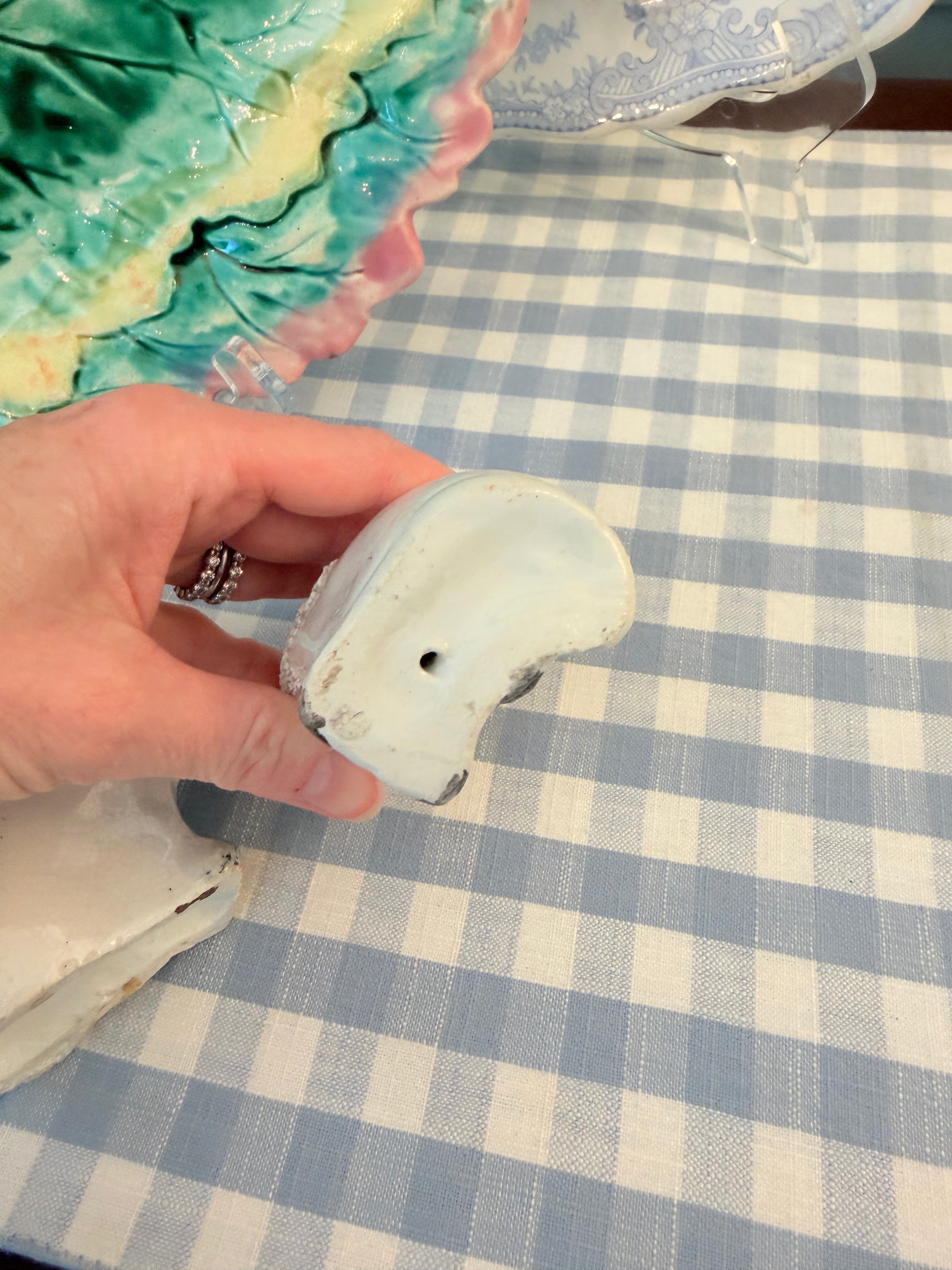 Antique Pair of Staffordshire Confetti Poodles, 3.5”