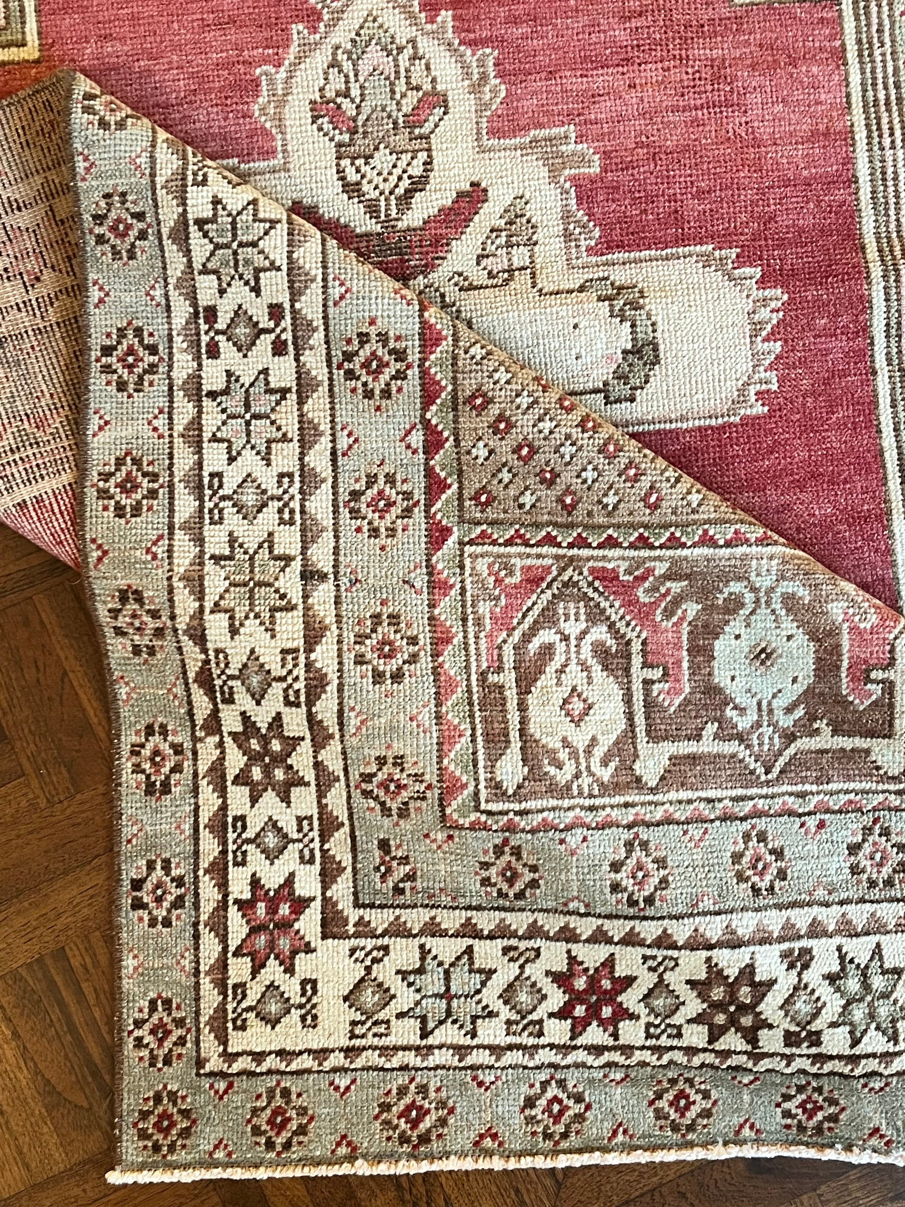 #9 Vintage Turkish Rug 3'4"x6' "When Doves Cry"