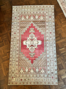 #9 Vintage Turkish Rug 3'4"x6' "When Doves Cry"