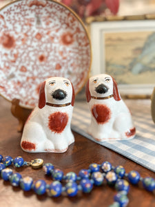 Pair of English Staffordshire-Style Spaniels, 4"