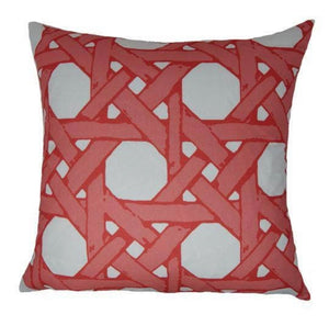 Cane Back Pillow, 20” - Coral - Collectible Brooks